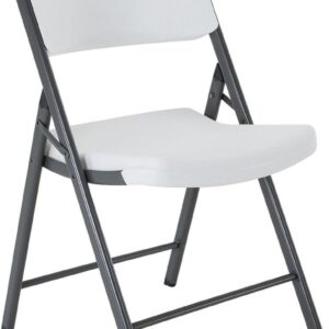 42804 Commercial Grade Folding Chair, 4 Pack, White Granite