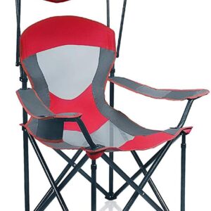 Heavy Duty Canopy Lounge Chair Sunshade Hiking Travel Chair with Cup Holder